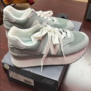 New Balance 574+ Women's Gray Sneakers
